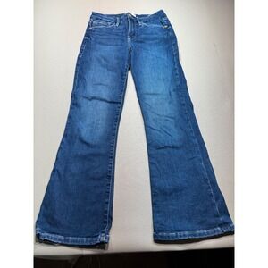 FRAME Le Crop Mini Boot Blue Cropped Bootcut Jeans Size 26